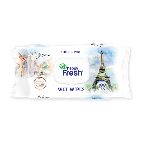 Happy Fresh Wet Wipes 100’s – Spring In Paris