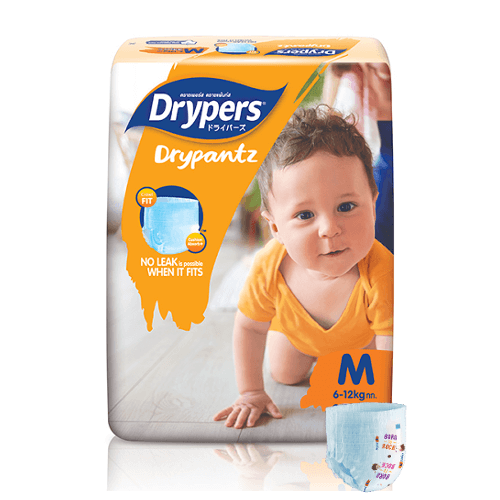 Drypers Drypantz Disposable Diaper Pants M (60 + Free 8pcs) | PGMall