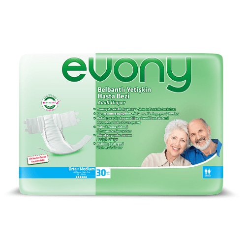 Evony Unisex Adult Nappies Size Medium (80 – 130 cms)