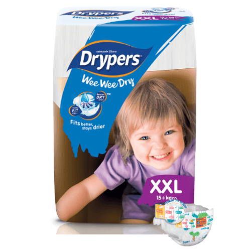 Drypers Wee Wee Dry Size XX-Large (15 – 25 kgs) – Packs